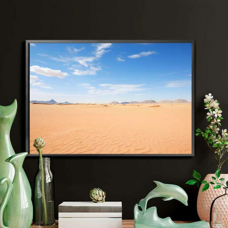Quadro Decorativo Paisagem Deserto e Cu Azul