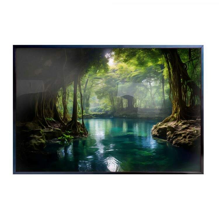 Quadro Decorativo Paisagem Encantadora de Floresta