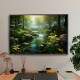 Quadro Decorativo Paisagem Esbelta Rio com Flores