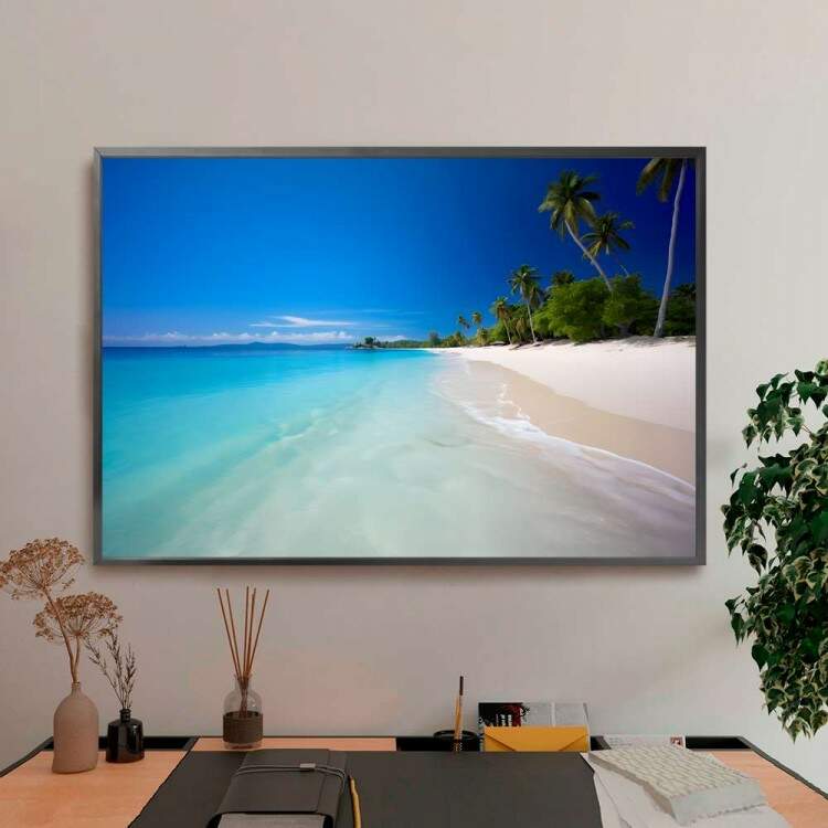 Quadro Decorativo Paisagem Praia e Cu Azul