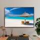 Quadro Decorativo Paisagem Quiosque em Praia Transmitindo Paz