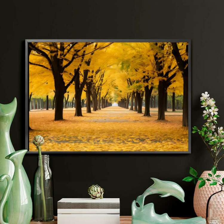 Quadro Decorativo Paisagem rvores na Estao Primavera