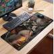 Mouse Pad Gigante 70x30cm Para Gamers Drag�o de Armadura e Espada