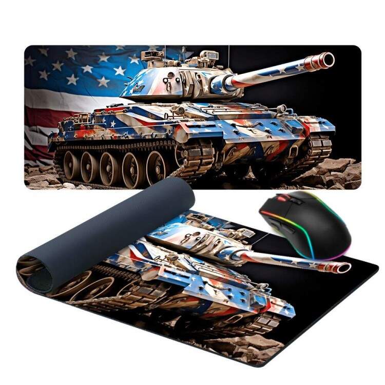 Mouse Pad Gigante 70x30cm Tanque de Guerra Americano dos Estados Unidos