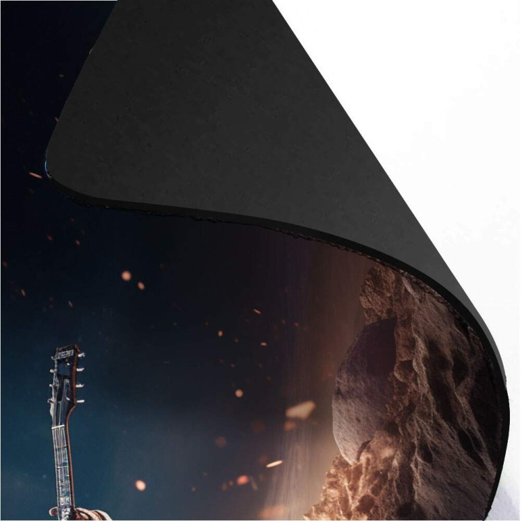 Mouse Pad Gigante 70x30cm Astronauta com Guitarra na Lua