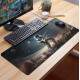Mouse Pad Gigante 70x30cm Astronauta com Guitarra na Lua