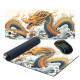 Mouse Pad Gigante 70x30cm Drag�o Laranja e Azul Fundo Branco
