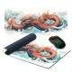 Mouse Pad Gigante 70x30cm Drag�o Laranja com Detalhes Fundo Branco