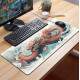Mouse Pad Gigante 70x30cm Drag�o Laranja com Detalhes Fundo Branco