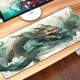 Mouse Pad Gigante 70x30cm Drag�o Chin�s Verde com Detalhes