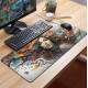 Mouse Pad Gigante 70x30cm Estilo Abstrato Mulher com Cabelo Colorido