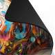 Mouse Pad Gigante 70x30cm Estilo Abstrato Mulher com Cabelo Colorido