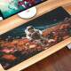 Mouse Pad Gigante 70x30cm Astronauta Repleto de Flores no Espa�o