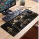 Mouse Pad Gigante 70x30cm Urso Medieval com Armadura