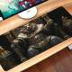 Mouse Pad Gigante 70x30cm Urso Medieval com Armadura