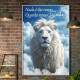 Quadro Decorativo Le�o Motivacional Nada � T�o Nosso Quanto Nossos Sonhos