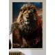 Quadro Decorativo Le�o Poderoso Transmitindo Poder e For�a