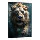 Quadro Decorativo Le�o Poderoso Pronto Para Atacar com seu Instinto Selvagem