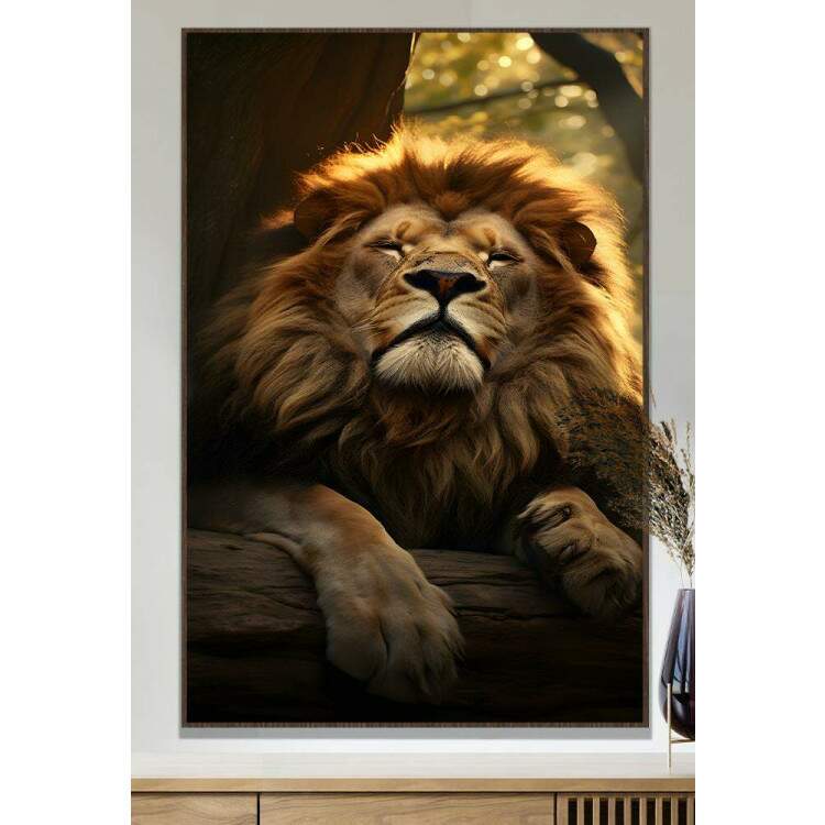 Quadro Decorativo Leo o Rei da Selva em Repouso