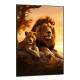 Quadro Decorativo Casal de Le�es Guardi�es da Selva