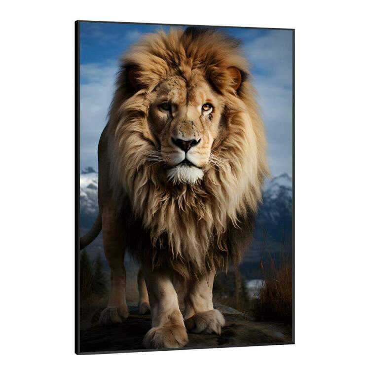 Quadro Decorativo Leo o Rei da Selva Guardio da Natureza