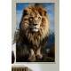 Quadro Decorativo Le�o o Rei da Selva Guardi�o da Natureza