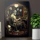 Placa Decorativa Barbearia Caveiras Estilo Old School