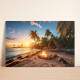 Placa Decorativa Paisagem Praia com Fogueira e P�r do Sol