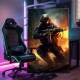 Quadro Decorativo Inspirado em Jogo Counter Strike Soldado Em Meio a Tiroteio Em Guerra