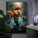 Quadro Decorativo Inspirado em Jogo Crash Bandicoot Remastered Rio no Fundo