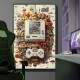 Quadro Decorativo Arte Abstrata de V�deo-Game Fundo Bege