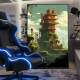 Quadro Decorativo Estilo Retr� Torre com Escadas e Cip�s