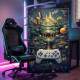 Quadro Decorativo Controle de V�deo-Game com Arte Abstrata
