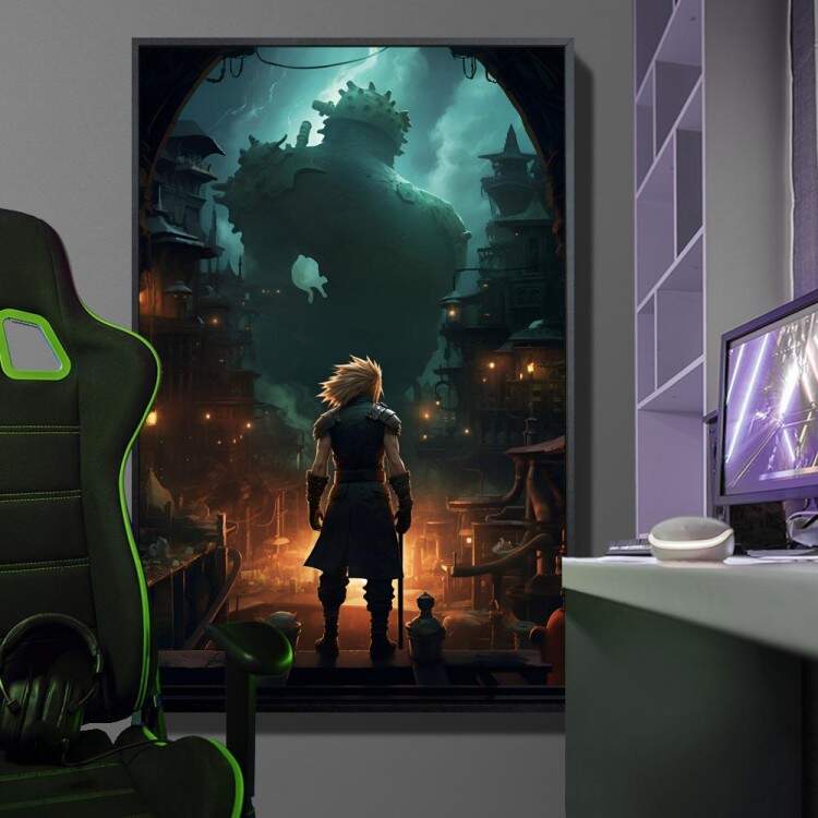 Quadro Decorativo Inspirado em Jogo Final Fantasy