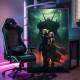 Quadro Decorativo Inspirado em Jogo Final Fantasy Casal Loiro