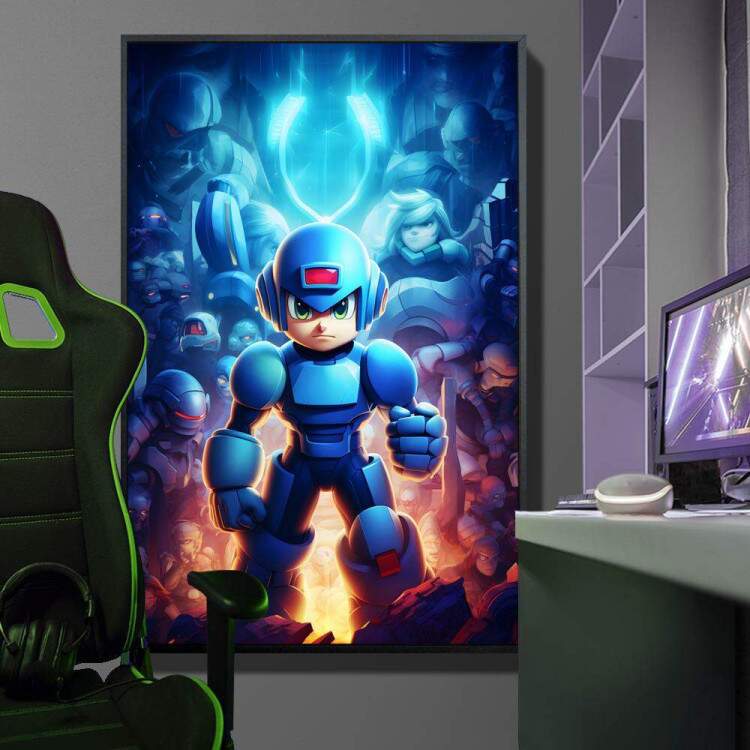 Quadro Decorativo Inspirado em Jogo MegaMan