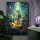 Quadro Decorativo Inspirado em Jogo Pok�mon e Outras Criaturas