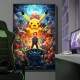 Quadro Decorativo Inspirado em Jogo Pok�mon e Ash Ketchum