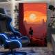 Quadro Decorativo Inspirado no Jogo Sunset Riders Faroeste em Seu Cavalo