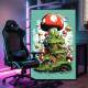 Quadro Decorativo Super Mario Cogumelos Gigantes
