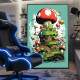 Quadro Decorativo Super Mario Cogumelos Gigantes