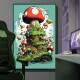 Quadro Decorativo Super Mario Cogumelos Gigantes