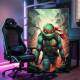 Quadro Decorativo Inspirado em Jogo Tartarugas Ninjas
