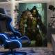 Quadro Decorativo Inspirado em Jogo World of Warcraft Estilo RPG Personagem Verde com Armadura