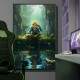 Quadro Decorativo The Legend of Zelda Personagem Sentado