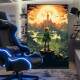 Quadro Decorativo Inspirada em Jogo The Legend of Zelda Estilo RPG Desenho