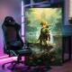 Quadro Decorativo Inspirada em Jogo The Legend of Zelda Estilo RPG Desenho de Personagem