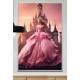 Quadro Decorativo Inspirado em Princesa com Vestido Rosa