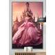 Quadro Decorativo Inspirado em Princesa com Vestido Rosa
