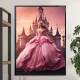 Quadro Decorativo Inspirado em Princesa com Vestido Rosa